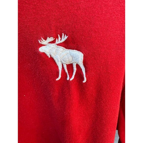 Vintage Abercrombie & Fitch Red Long Sleeve Muscle Fit Shirt M Embrodered Logo - Picture 4 of 11